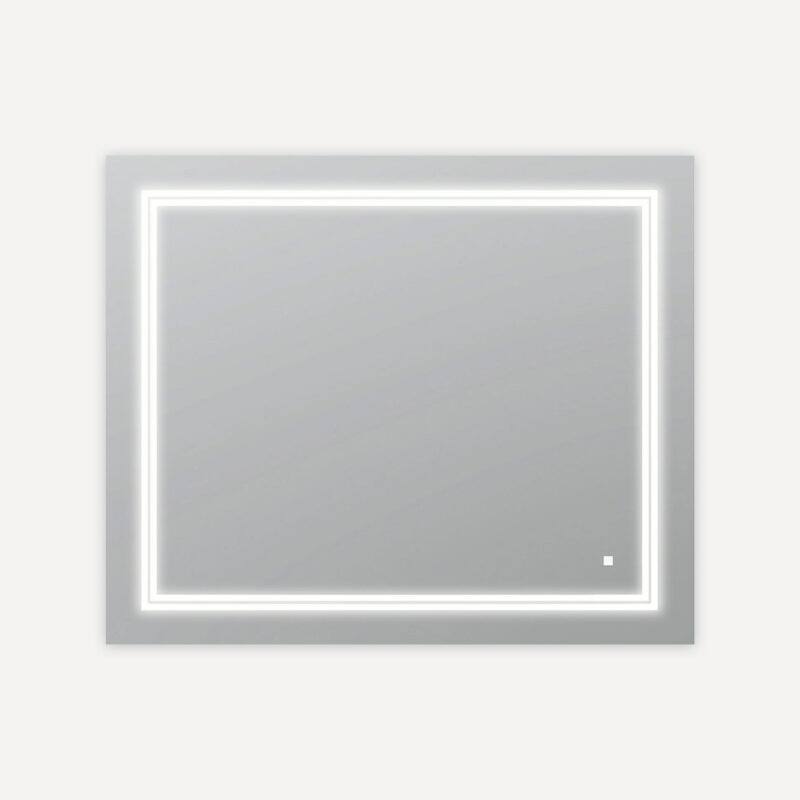 AQUADOM Soho 36" Led Lighted Mirror for Bathroom Defogger, Backlit and Front-Lit - 36"x30"x1" - 36"x30"x1"