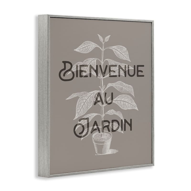 Stupell French Garden Plant Phrase Framed Giclee Art Design By Lil' Rue