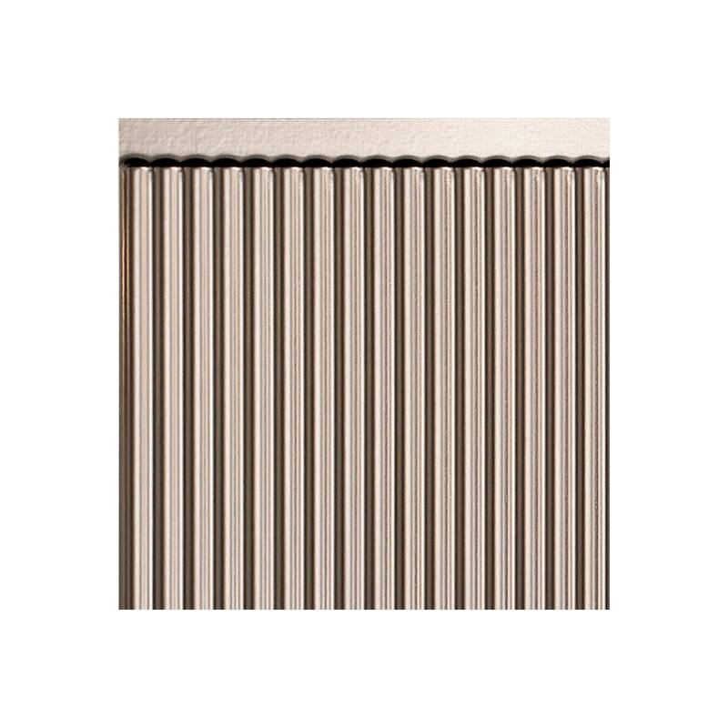 FASÄDE Rib Decorative Vinyl Backsplash Panel - 6x6 Inch Sample - Brushed Nickel