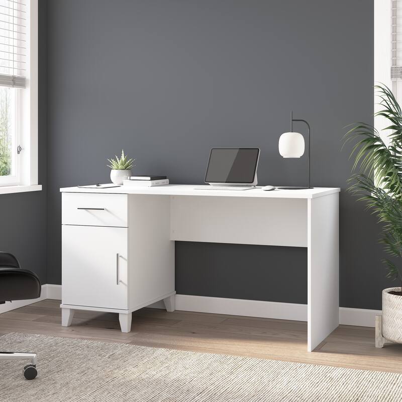 Somerset 54W Office Desk with Drawers by Bush Furniture - White