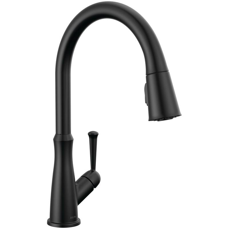 Delta 9110-DST Westville 1.8 GPM Single Hole Pull Down Kitchen Faucet - Matte Black
