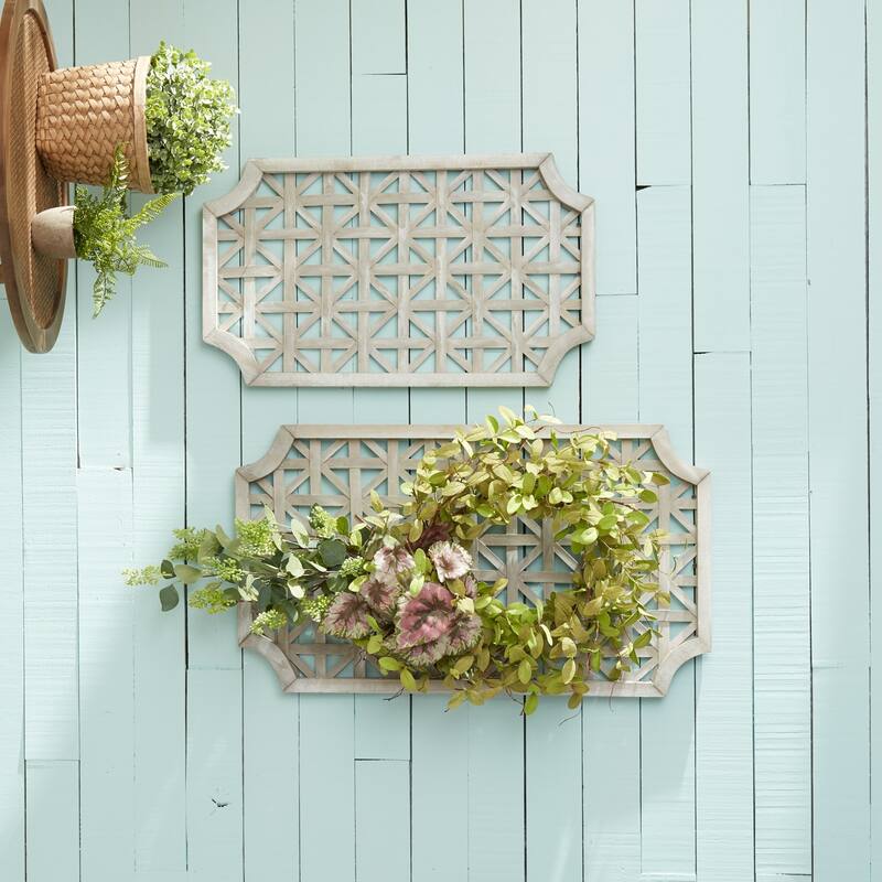Woven Wooden Wall Hangings - 33.25" - Set of 2