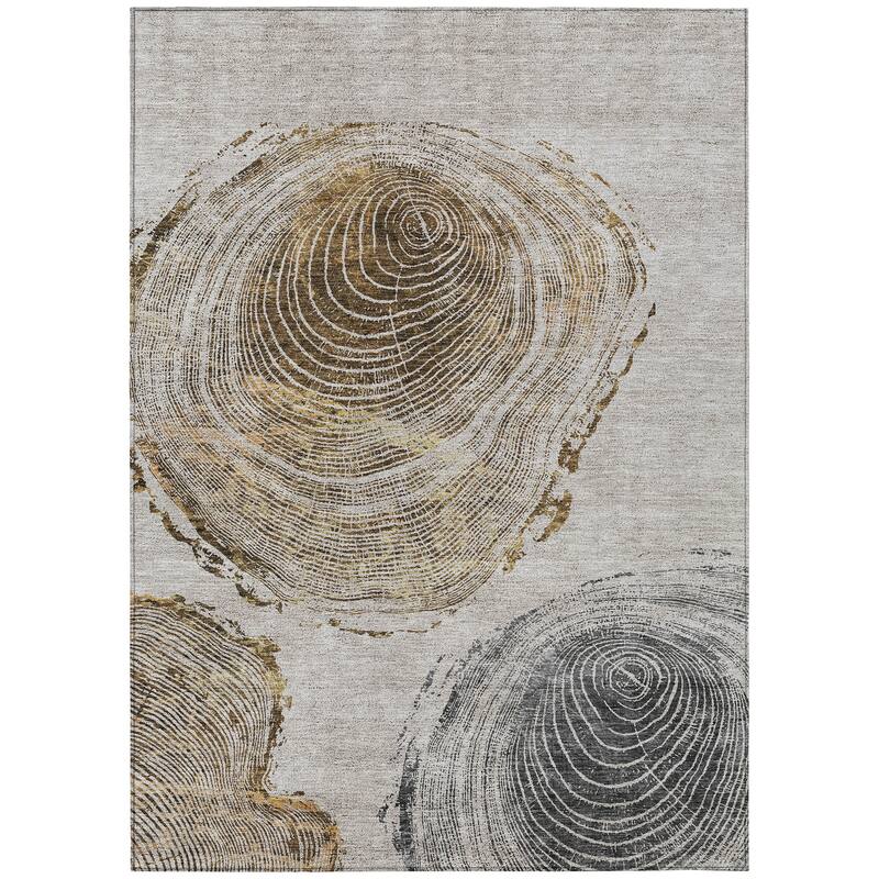 Machine Washable Indoor/ Outdoor Chantille Modern Tree Rug