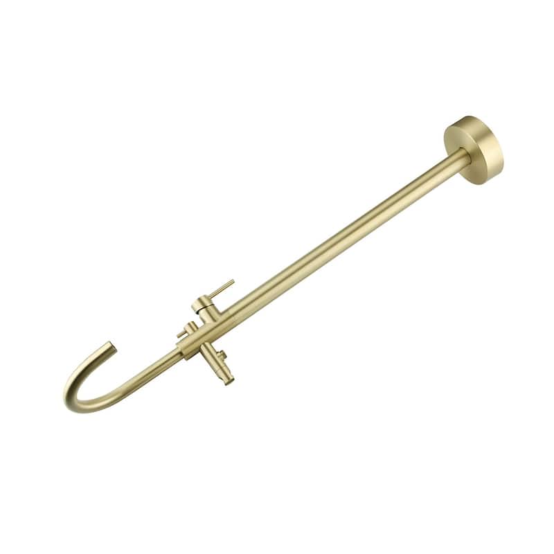 Indigo Home Floor Mounted Roman Tub Faucet with Handshower