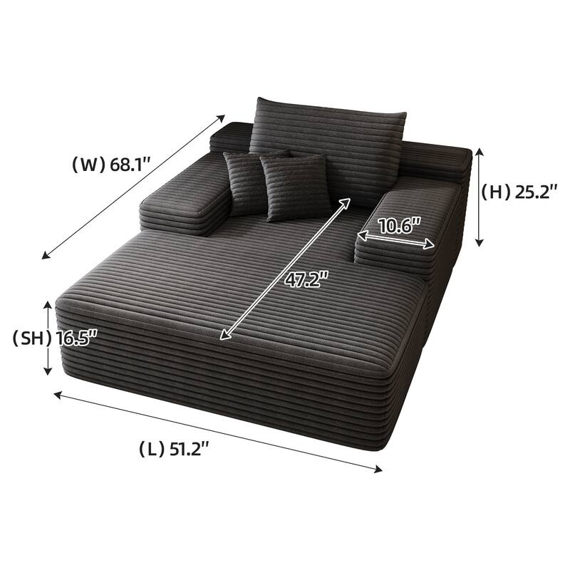 Nebula Oversized Upholstered Sofa Bed, Upholstered Sleeper Cloud Sofas Couches for Cozy Reading and Relaxation
