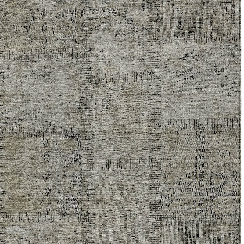 HomeRoots Patchwork Transitional Rectangle Outdoor Rug