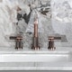 preview thumbnail 24 of 34, Kingston Brass Convergent Two-Handle 3-Hole Deck Mount Widespread Bathroom Faucet with Knurled Handle and Brass Pop-Up Drain