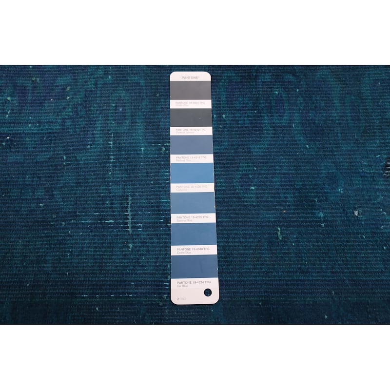 ECARPETGALLERY Hand-knotted Color Transition Blue Wool Rug - 4'2 x 7'1