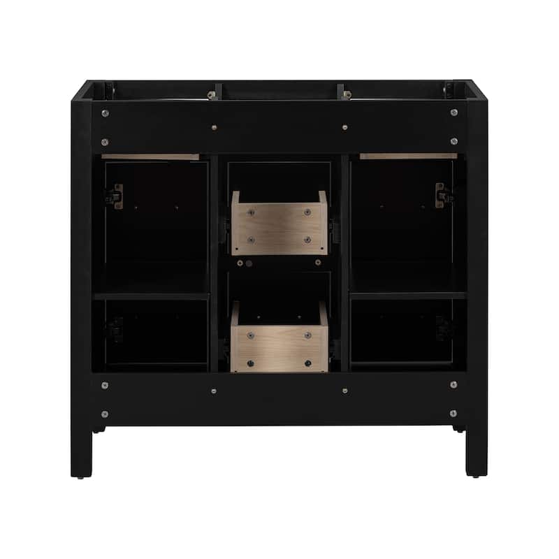 36" Bathroom Vanity Cabinet with 4 Drawers 2 Doors
