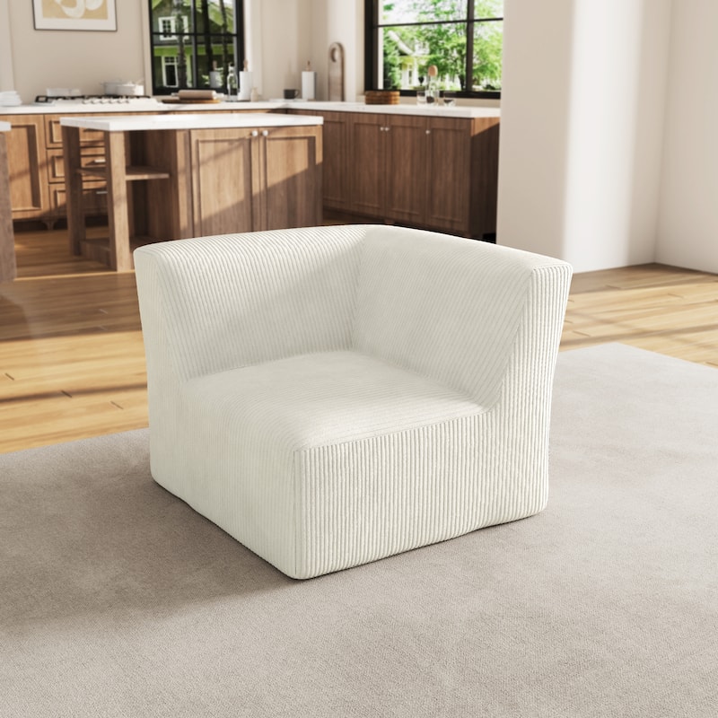 Modern 35" W Upholstered Fully Sponge Molded Accent Chair