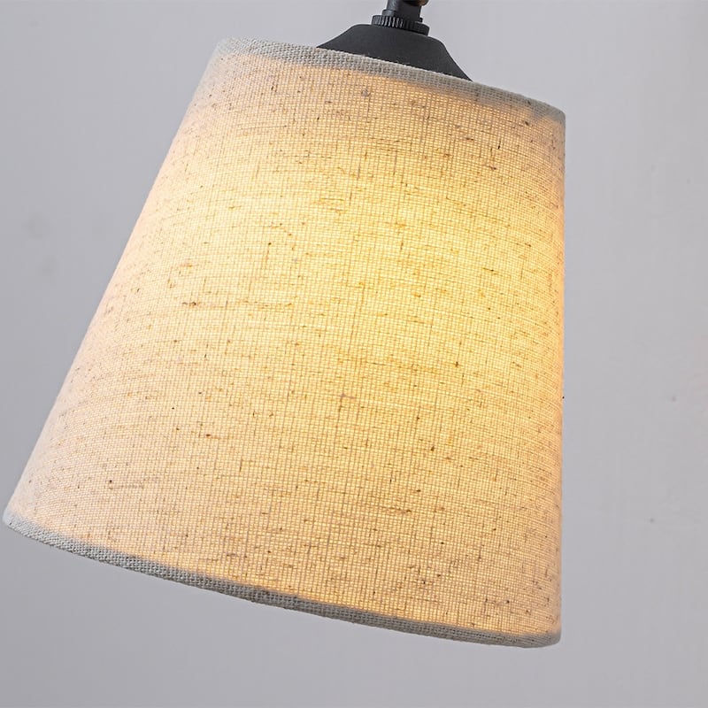 CraftHome Operated Wall Sconces with Beige Fabric Shade Dimmable Integrated LED Rechargeable Cordless Swing Head Wall Lamp