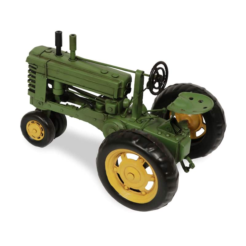 Green Metal Classic Tractor Model