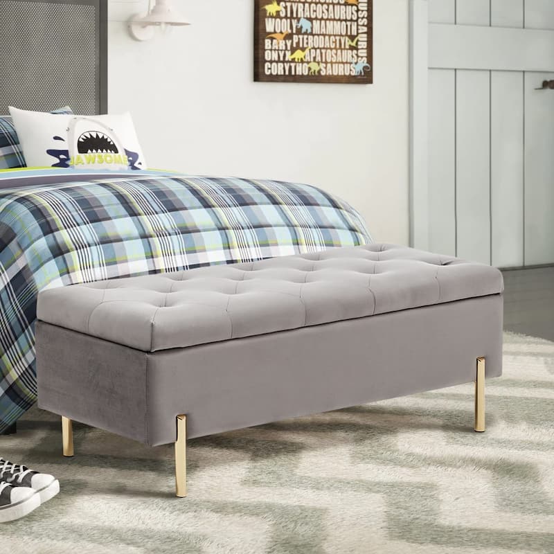 Andeworld End Of Bed Storage Bench,ottoman with storage for living room