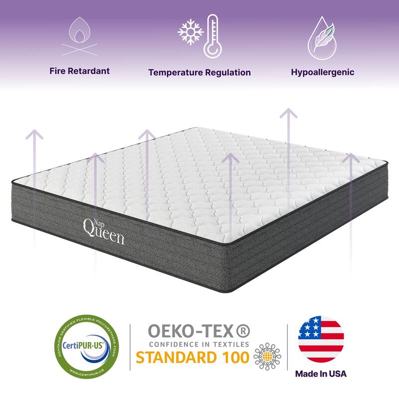 Victoria 10 Inch Queen Cooling Gel Hybrid Mattress, CertiPUR-US Certified