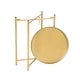 preview thumbnail 10 of 28, Adeco Gold End Table Metal Waterproof Snack Beside Table Accent Coffee Table - 16.9""(D)x 16.9""(W)x 20.5""(H)
