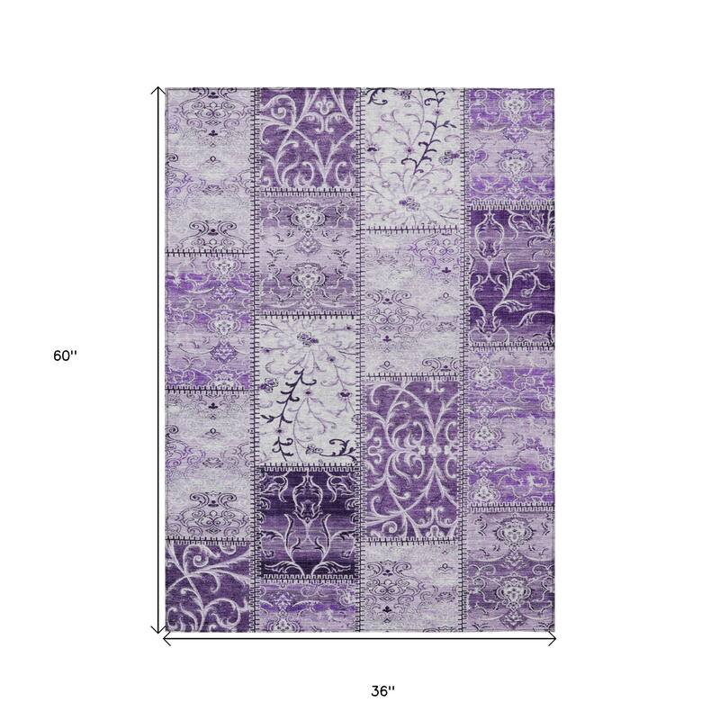 Mana Patchwork Weather Resistant Blended Style Outdoor Rug
