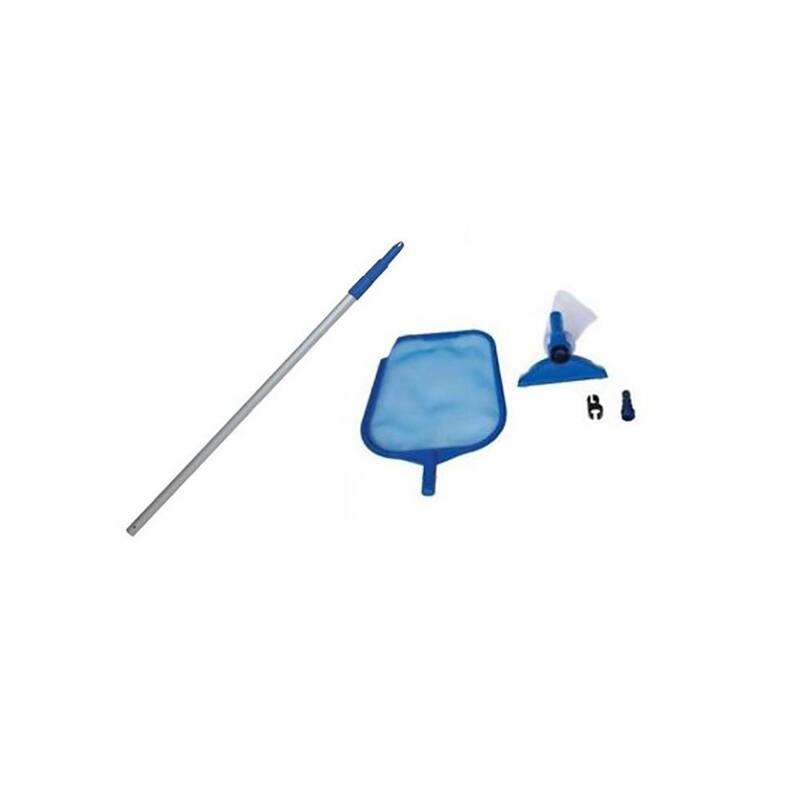 Intex Swimming Pool Maintenance Kit with Vacuum and Pole & 10’ Round Pool Cover - 3.47