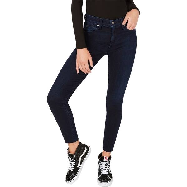 slide 1 of 5, Joe's Womens Raw-Hem Skinny Fit Jeans, Blue, 24