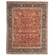 preview thumbnail 10 of 11, SAFAVIEH Couture Hand-knotted Farahan Sarouk Stephenie Traditional Oriental Wool Rug with Fringe 6'  x  9' - Rust/Navy - Rectangle