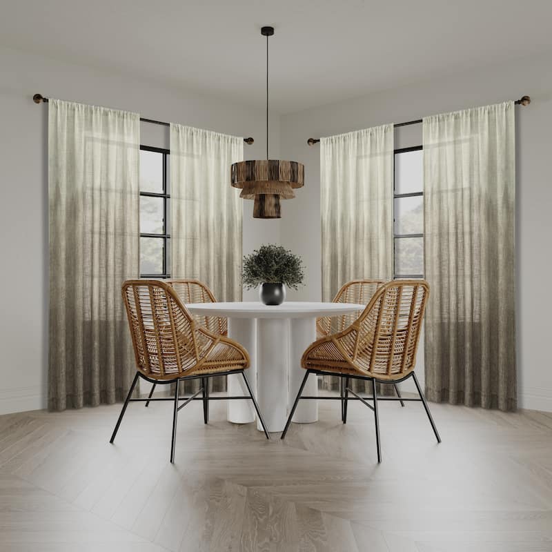 Indigo Road by Egypt Sherrod Correo Gradient Ombre Semi-Sheer Rod Pocket 1-Piece Curtain Panel, Single Panel
