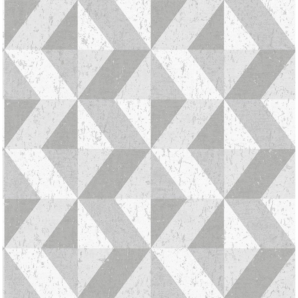 A-Street Prints Cerium Grey Concrete Geometric Wallpaper
