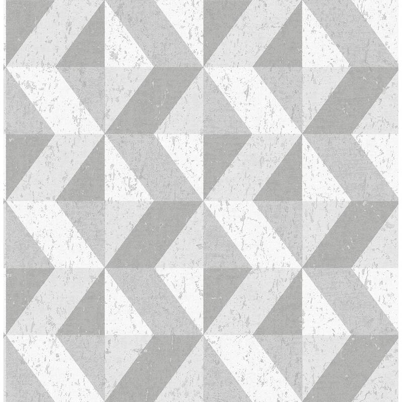 A-Street Prints Cerium Grey Concrete Geometric Wallpaper
