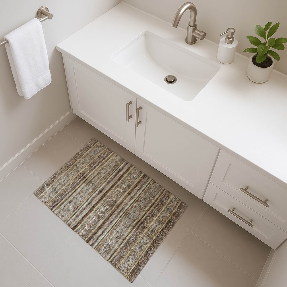 Premium Washable Super Soft Boho Stripes Mayfield Rug