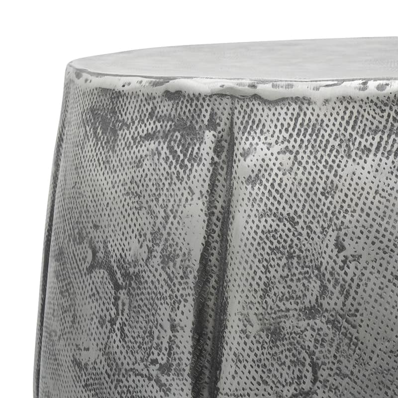 GDFStudio - Vanora Accent Table with Drum Style Aluminum Body - 20.1"