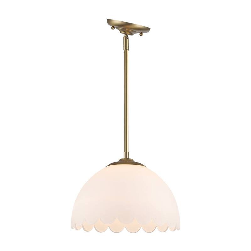 Golden Lighting Dorinda 1-light Pendant in Brushed Champagne Brass - Medium Pendant