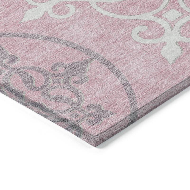 HomeRoots Floral Medallion Transitional Rectangle Outdoor Rug