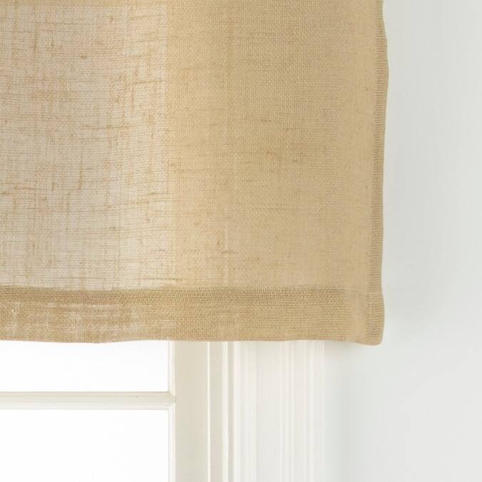 Embry Grommet Top Burlap Curtain Valance - 54" x 18"