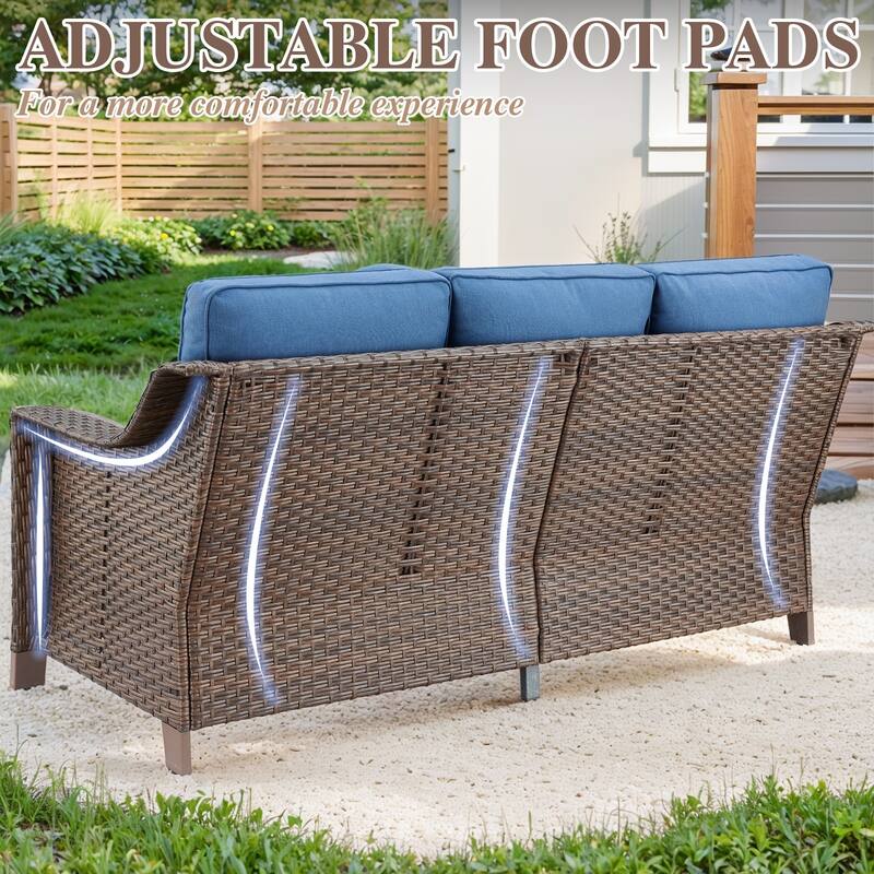 Outdoor Patio Sofa & Swive Chail with Ottoman
