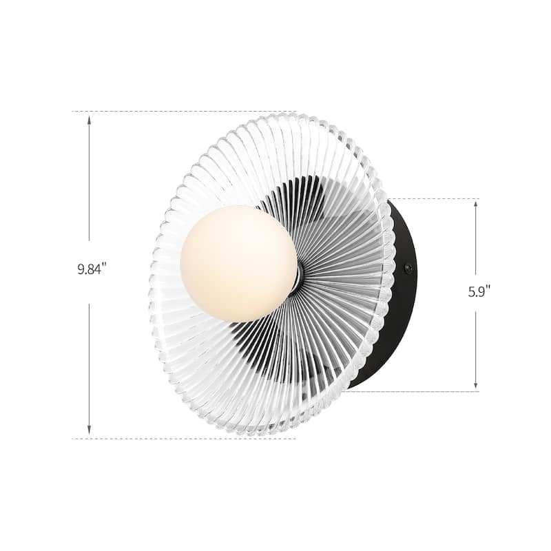 Half Moon Gold or Black Wall Sconce Bathroom Wall Light Fixture