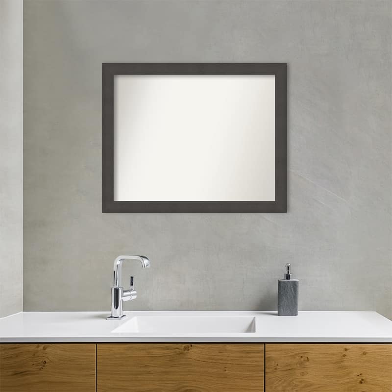 Blaine Narrow Non-Beveled Framed Bathroom Vanity Wall Mirror