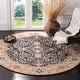preview thumbnail 5 of 14, SAFAVIEH Madison Lelouda Vintage Boho Oriental Rug 5'3" x 5'3" Round - Navy/Creme