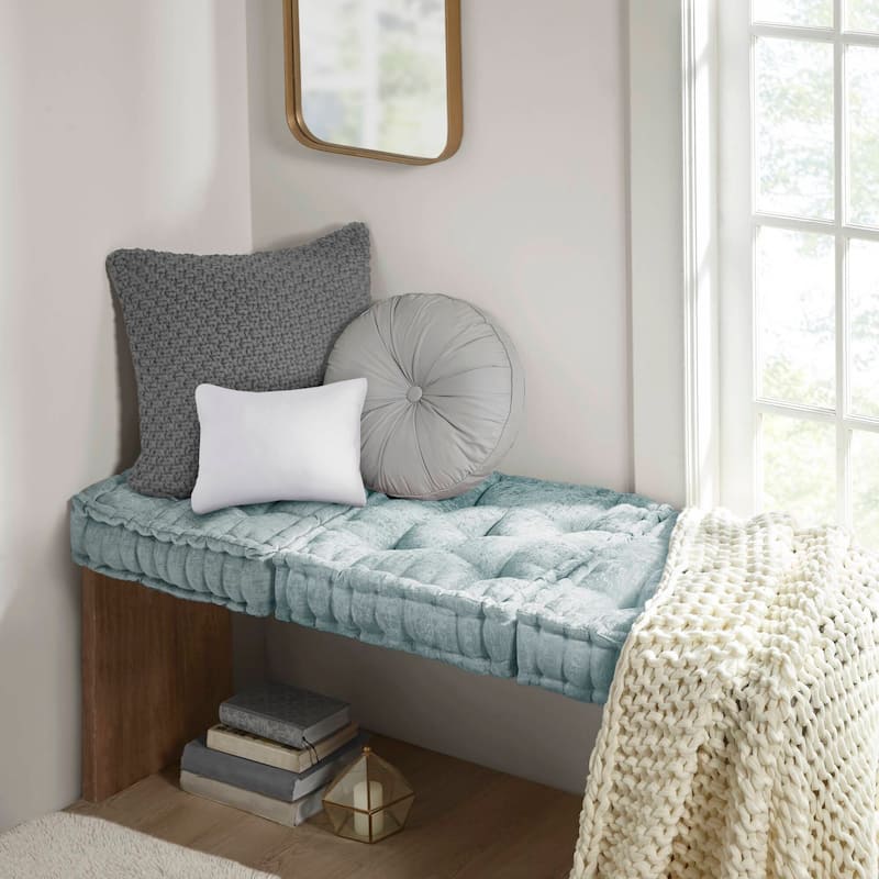 Intelligent Designs Charvi Poly Chenille Square Floor Pillow Cushion