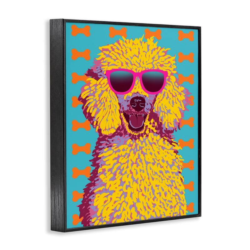 Stupell Retro Pop Poodle Framed Giclee Art Design By Marcus Prime