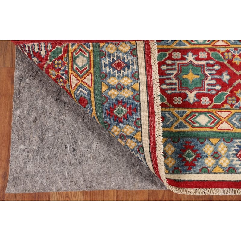 Kazak Oriental Area Rug Hand-Knotted Bedroom Wool Carpet - 5'1" x 6'6"