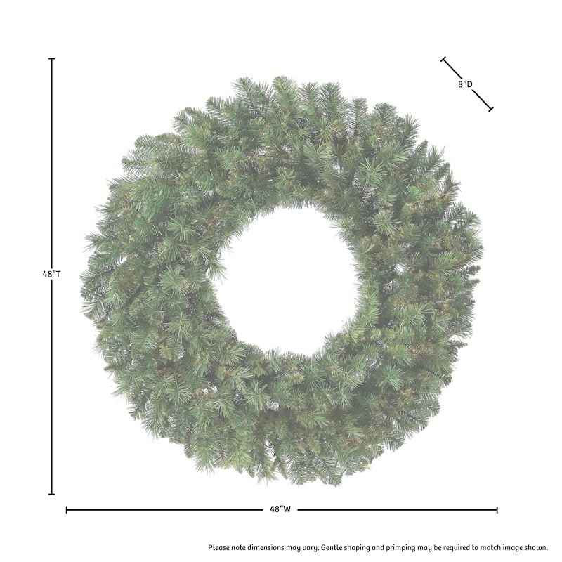 New Zealand Pine Wreath 36" 330 Branch Tips - Natural Green