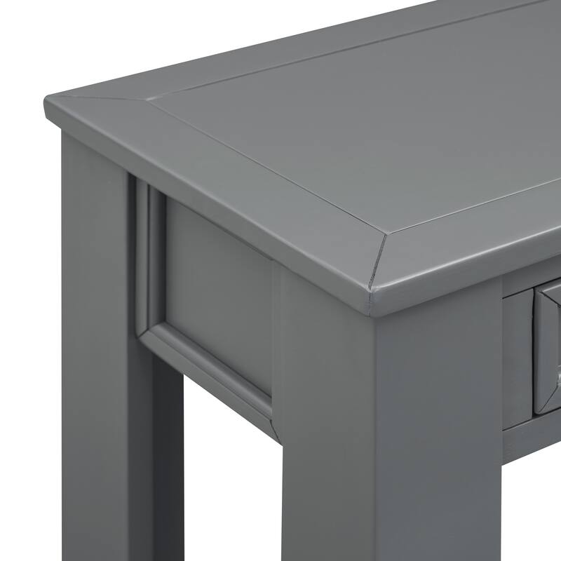 Console Table/Sofa Table with Storage Drawers and Bottom Shelf for Entryway Hallway