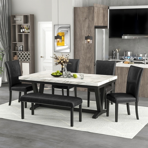 Marble living room deals table set