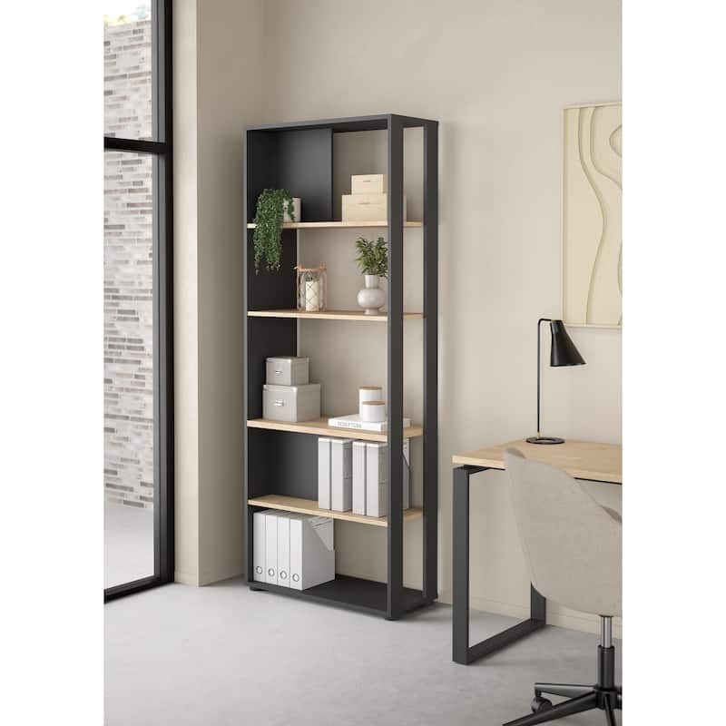 Carson Carrington Sign 5 Shelf Bookcase / Room Divider