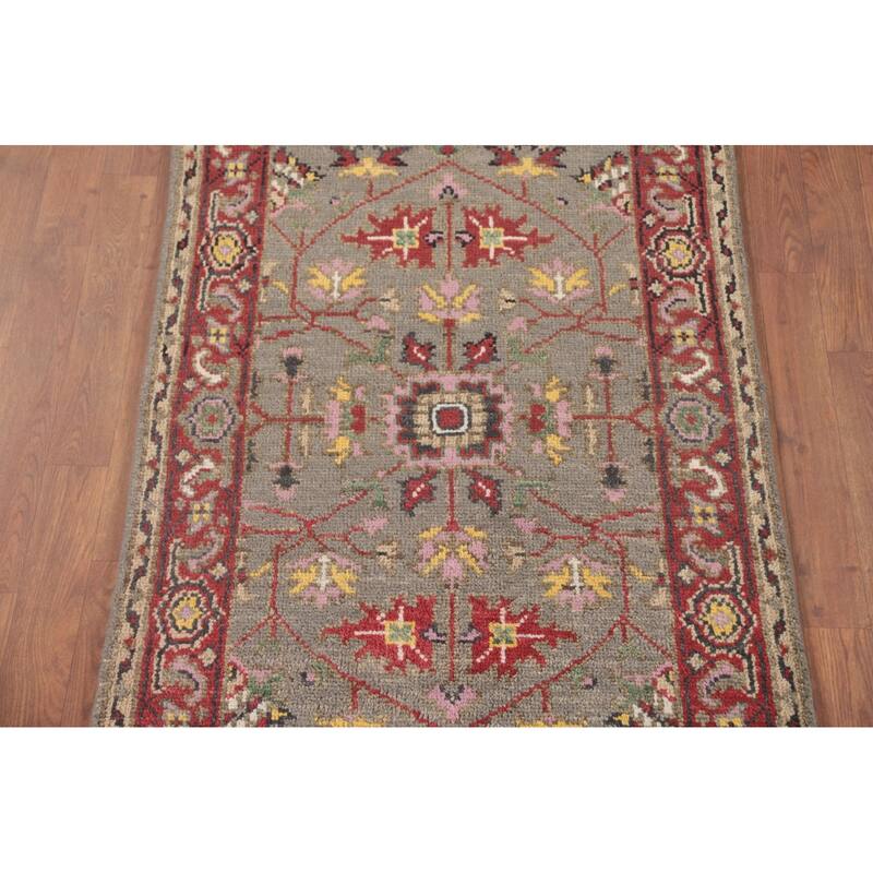 Heriz-Serapi Oriental Accent Rug Handmade Floral Wool Carpet - 2'11"x 5'1"