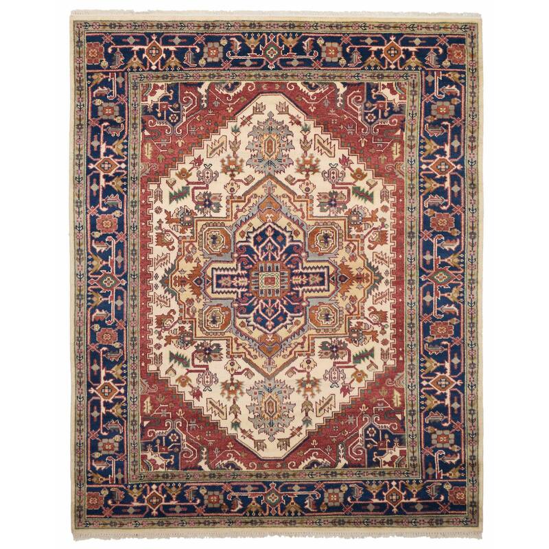 ECARPETGALLERY Hand-knotted Serapi Heritage Cream Wool Rug - 8'0 x 9'11