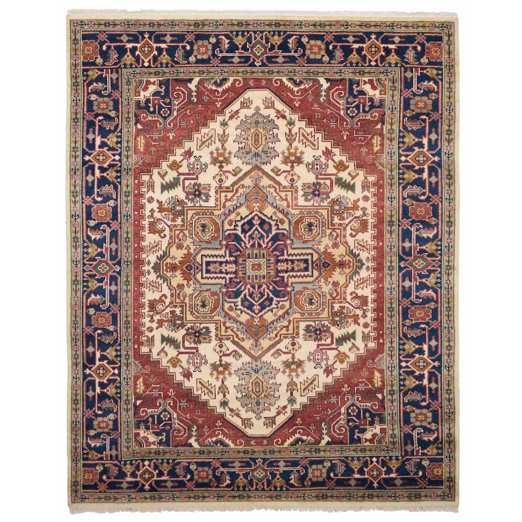 ECARPETGALLERY Hand-knotted Serapi Heritage Cream Wool Rug - 8'0 x 9'11