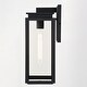 preview thumbnail 8 of 7, VAXCEL Uptown 1-Light Matte Black Transitional Outdoor Wall Sconce made of Durable Metal, Clear Glass Shade, LED Compatible