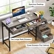preview thumbnail 26 of 56, Computer Desk with 5 Drawers, Reversible Writing Desk with File Cabinet Printer Stand