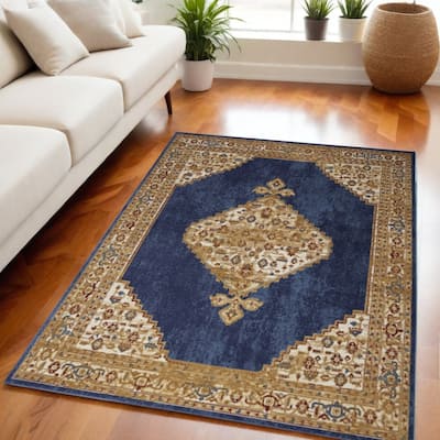 Cimu Power Loomed Distressed Area Rug By HomeRoots - 87' X '63' X '0.5