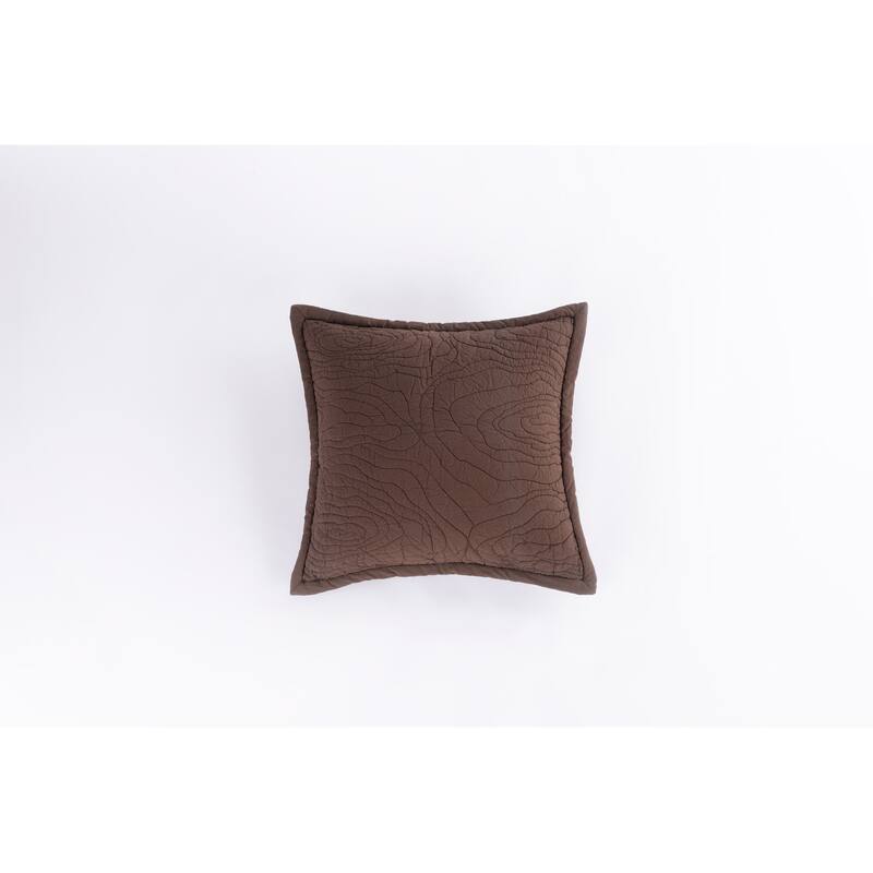 Cottage Home Cotton Tree Bark Abstract Pattern Throw Pillow - Brown - 16 x 16 inches