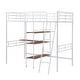 preview thumbnail 24 of 28, Modern Twin Size Metal Loft Bed and Built-in Desk and Shelves, Sturdy Construction & Safety Guaranteed, Maximized Space, Black